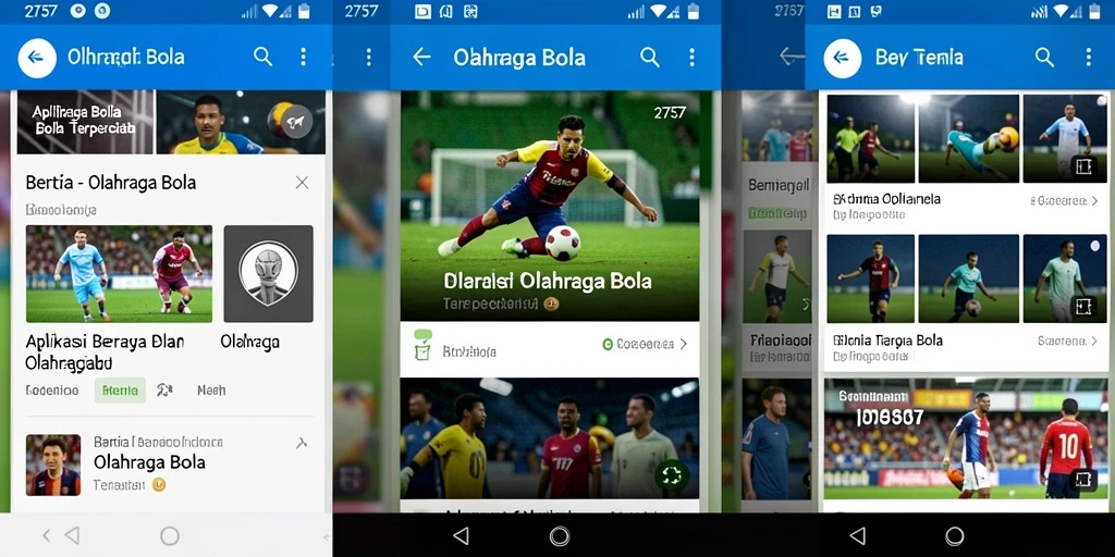 Tampilan antarmuka aplikasi Olahraga Bola 2757 yang menarik dan informatif.