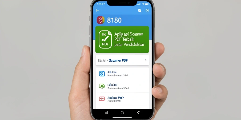 Tampilan antarmuka aplikasi Scanner PDF 8180 yang mudah digunakan.