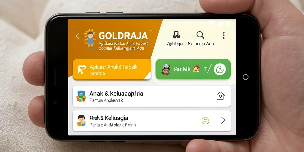 Tampilan antarmuka aplikasi GOLDRAJA yang ramah pengguna.
