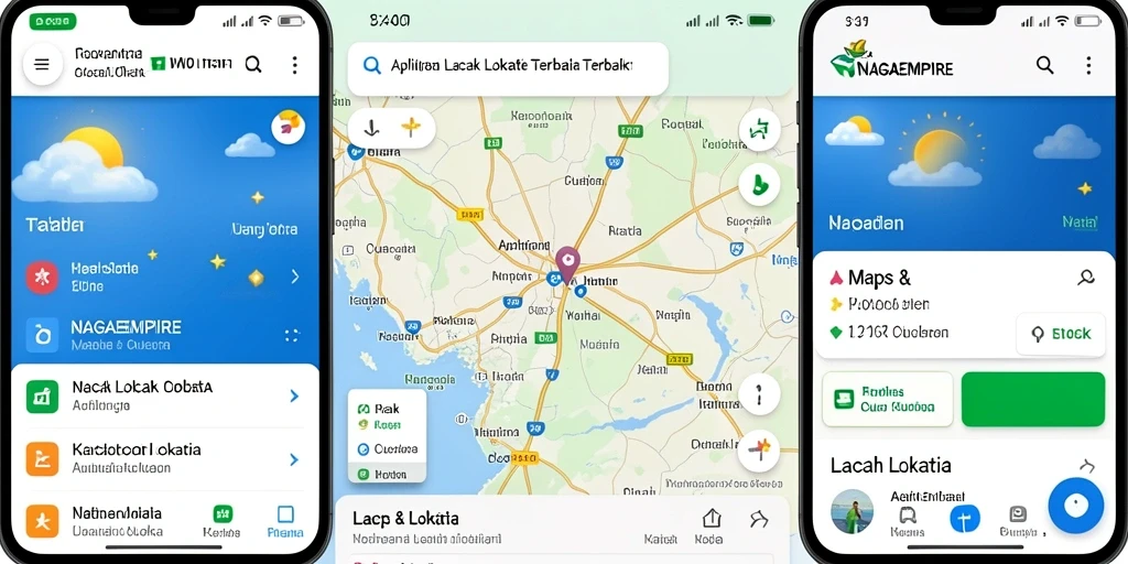 Tampilan antarmuka NAGAEMPIRE untuk fungsi Lacak Lokasi.