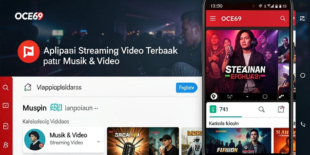 Antarmuka pengguna intuitif dan menarik dari OCE69 untuk Streaming Video.