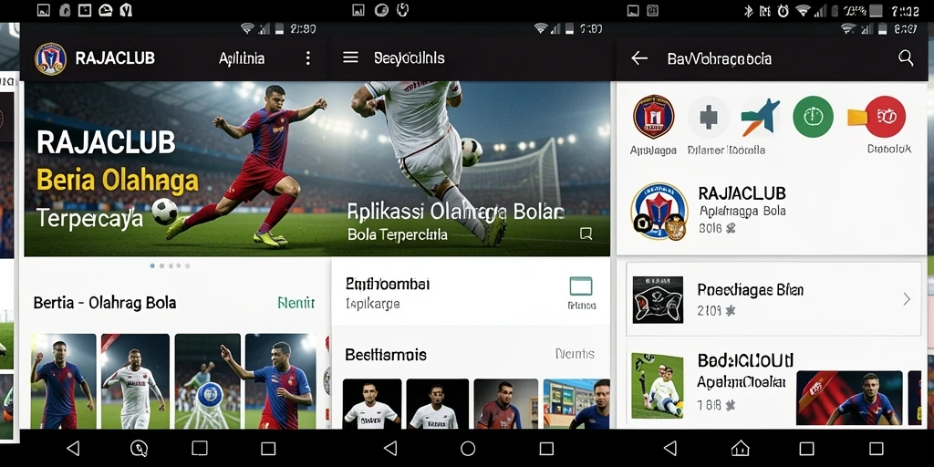 Tampilan antarmuka RAJACLUB yang modern dan fungsional.