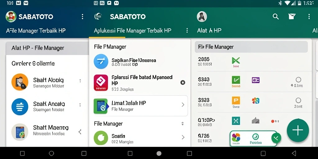 Tampilan antarmuka pengguna SABATOTO untuk pengelolaan file yang efisien.