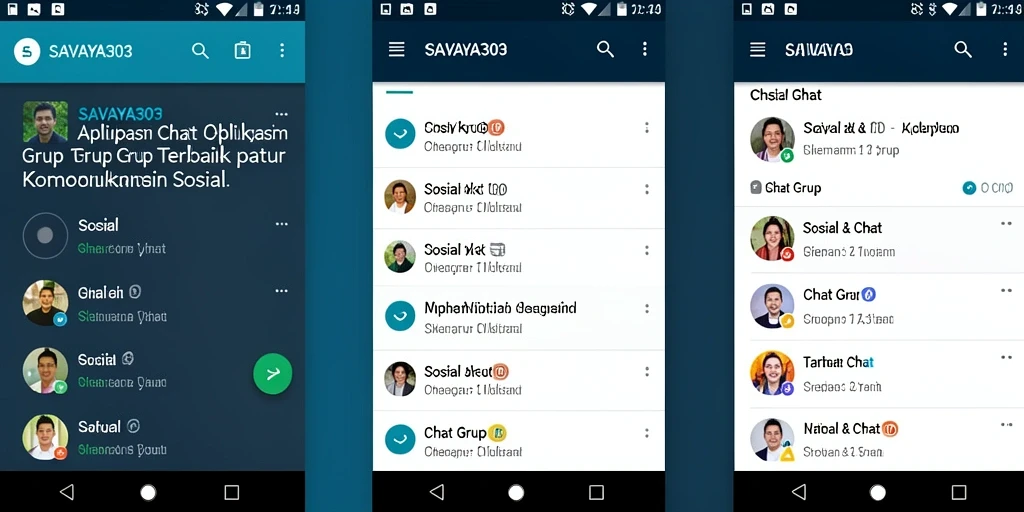 Screenshot utama SAVAYA303 menunjukkan antarmuka grup chatting yang menarik.