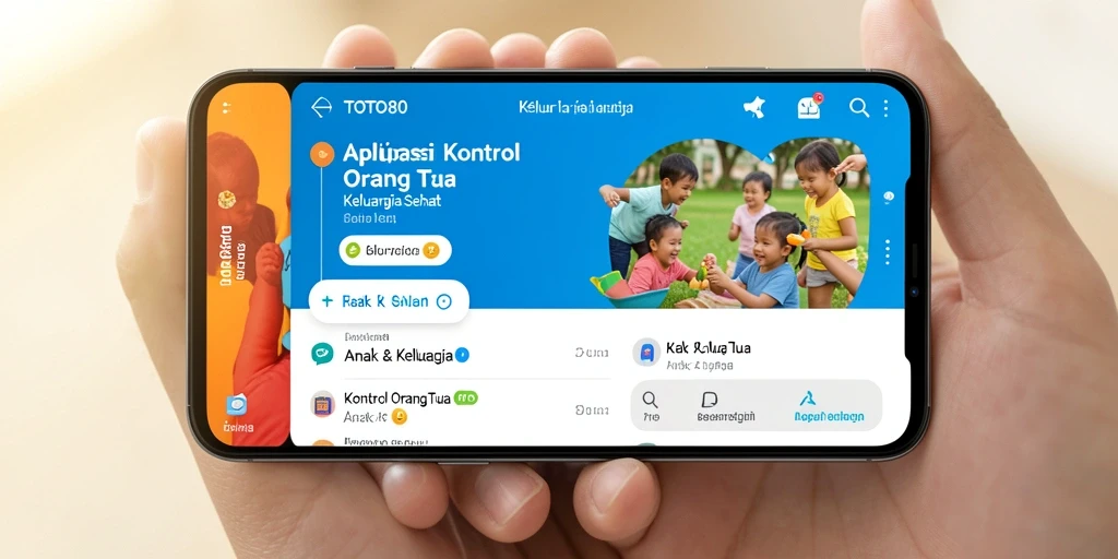 Antarmuka aplikasi TOTO80 yang membantu kontrol orang tua.
